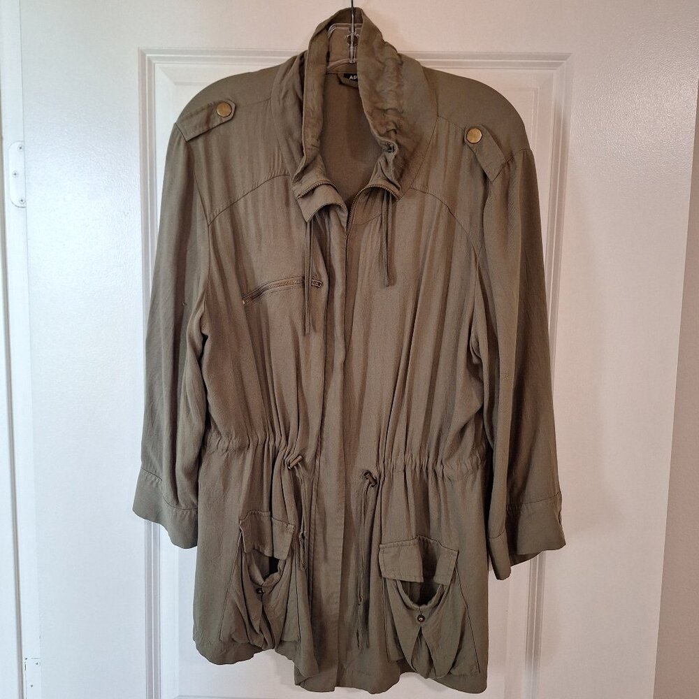 Apt 9 Army Green Lightweight Utility Jacket